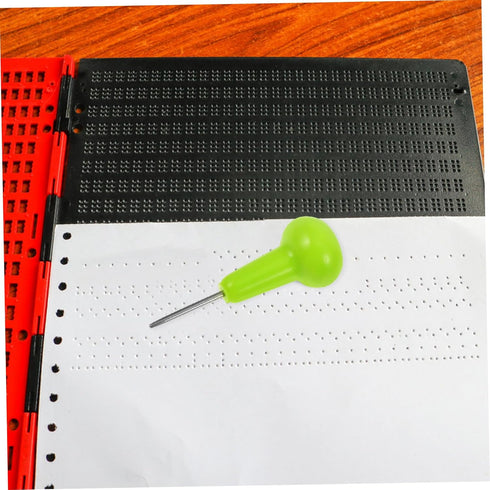 Home Braille Writing Tool for Beginners Durable Line Cell Fingerboard with Braille Characters Learning Aid for Visually