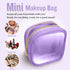 Mini Clear Travel Makeup Organizer Bag, Small Cute Zipper Pouch for Purse, Transparent PVC & Nylon Storage Bag