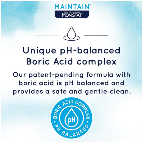 Monistat Boric Acid Feminine Cleanser - Fragrance Free Feminine Wash, 10 Fl Oz, 1 Pack