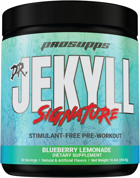 PROSUPPS Dr. Jekyll Signature Pre-Workout Powder, 30 Servings, Stimulant & Caffeine Free, Intense Focus, Energy & Pumps