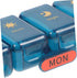 Mikinona Portable Weekly Medicine Organizer Compartments Reusable Pill Case for Travel Household Use with Morning