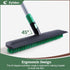 Eyliden 15” Floor Scrub Brush - 2-in-1 Stiff Bristle and Soft Scrape with Telescopic Long Handle