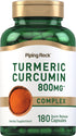 Piping Rock Turmeric Curcumin Supplement | 800mg | 180 Capsules - Extract Complex, Non-GMO, Gluten Free