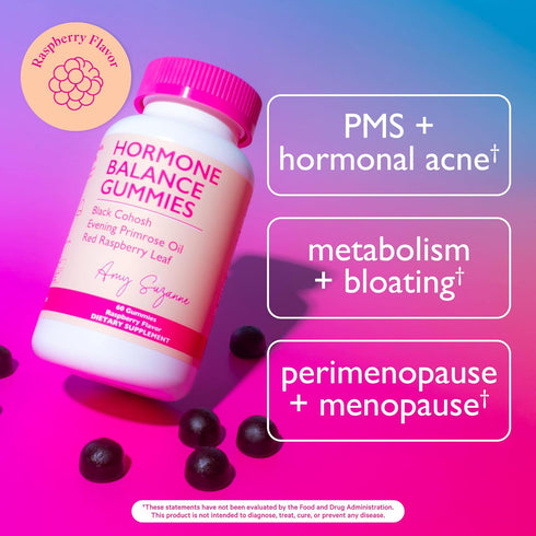 Gummies 60 Gummy Amy Suzanne Hormone Balance for Women - Hormone Harmony for Mood, Energy, Bloating - Hormonal PMS