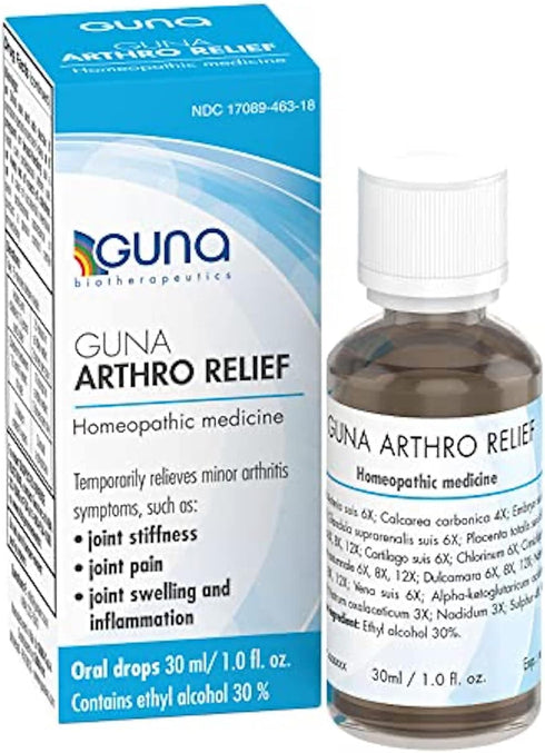 GUNA Arthro Relief Homeopathic Support for Discomfort, Swollen or Stiff Joints
