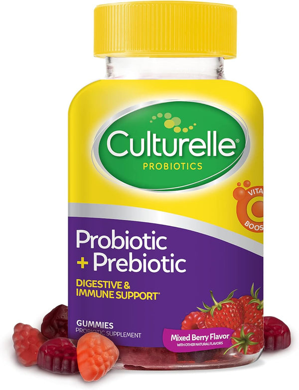 Culturelle Daily Probiotic Gummies for Women & Men, Berry Flavor, 52 Count, Naturally-Sourced Daily Probiotic +