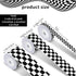 3 Rolls White Checkered Printed Ribbon Black Grosgrain Ribbon,0.4, 0.87, 1.5 Inch Wide, 15 Yard Car Theme Checkered Ribbon , for DIY Crafts Wreath Racing Car Party Wreath Decorations by weizedm