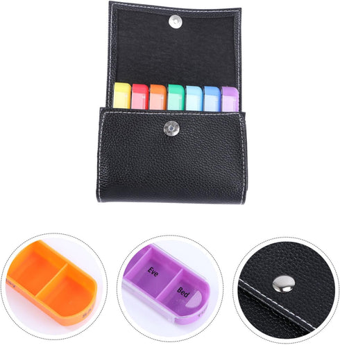 Ipetboom Portable Weekly Pill Organizer - Travel-Friendly Medicine Case