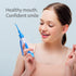 Portable Water Dental Flosser, Non-Electric Oral Irrigator, Cordless Manual Air Pressure for Home and Travel, Blue