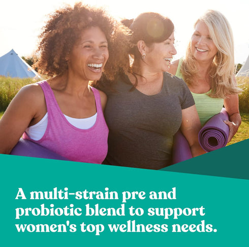 Flourish Probiotics + Prebiotics for Women, 14 Billion CFU, 30 Shelf-Stable Mini Vegan Capsules