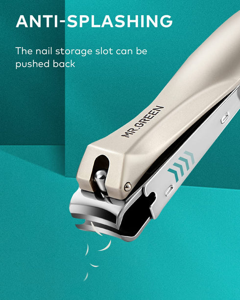Nail Clippers for Thick Nails - Professional Nail Cutter with Catcher, Medical Grade Stainless Steel, Sharp and Durable