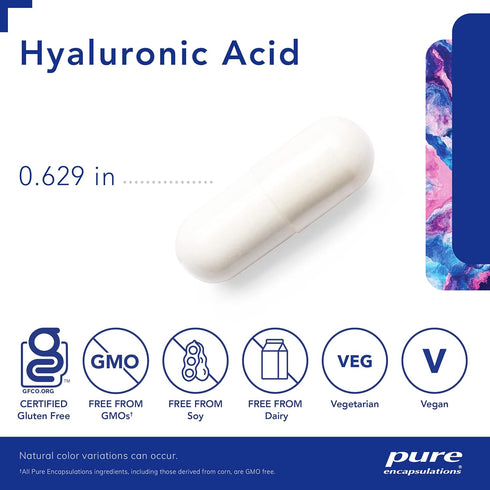 Pure Encapsulations Hyaluronic Acid for Skin Hydration, Joint Lubrication & Health* - 60 Capsules, Vegan & Non-GMO