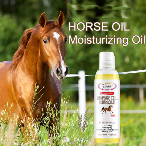 Horse Oil Moisturizing Oil, Anti-Aging Repair for Dry Skin After Sun Exposure, 100ml/3.03fl.oz