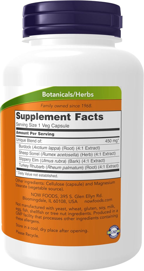 NOW Supplements, Ojibwa Herbal Extract 450 mg, Concentrated Blend, Alcohol-fFree, 4:1 Herbal Extracts, 180 Veg Capsules