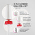 PANA Nail Carbide 5 in 1 Bit for Acrylic or Hard Gel, Two Way Rotate, 3/32" Shank, Manicure, Nail Art, Drill Machine