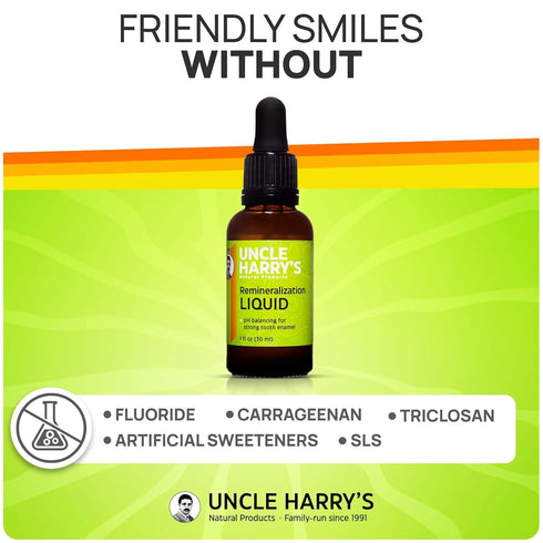 Uncle Harry's Natural Remineralization Liquid for Tooth Enamel - Fluoride-Free, Freshens Breath & Strengthens Teeth (2