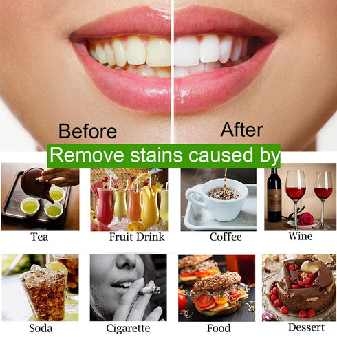 WUBLSYAN Set, Teeth Whitening Charcoal Powder + Bamboo Brush Oral Care Natural Activated Charcoal Teeth Whitener