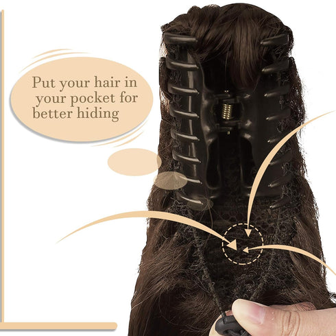 SOFEIYAN 13" Ponytail Extension, Long Curly Clip in Claw Hair Extension for Women, Natural Looking Synthetic Hairpiece