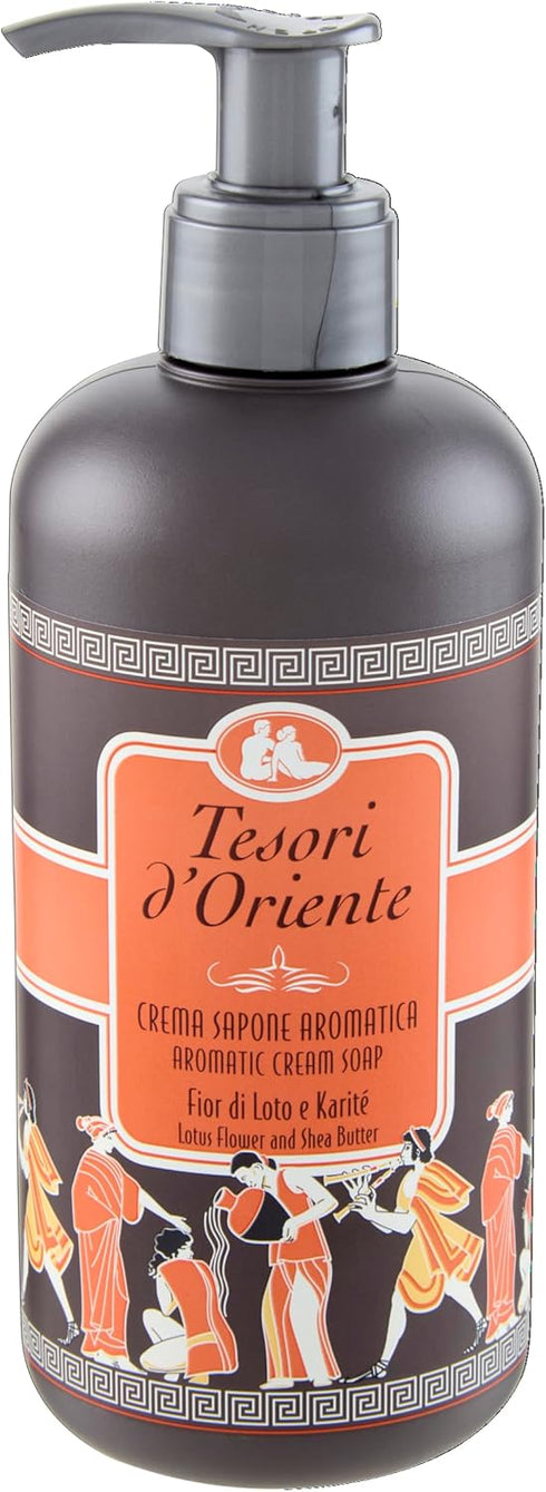 Tesori d'Oriente "Fior Di Loto e Latte d'Acacia" Cream Soap, Measuring Cap, 10.14 Fluid Ounces (300ml)