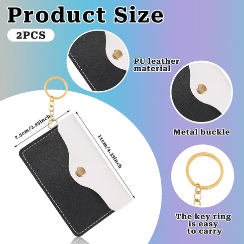 Mozeat Lens 2 Pack Packet Backpack, Birth Control Pill Case Sleeve PU Leather Wallet Pill Holder Birth Control Case