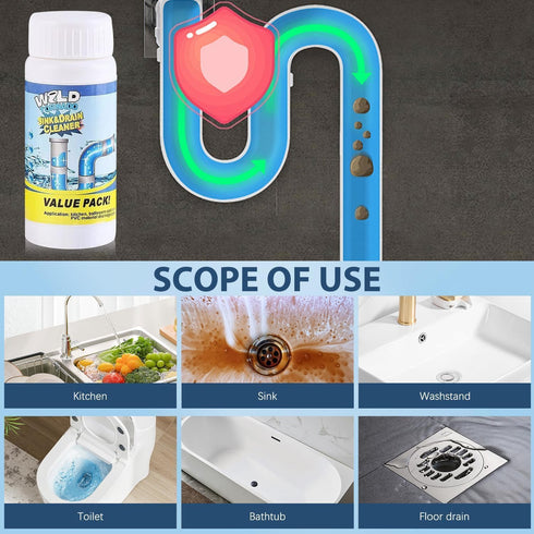 YAGUAN 2026 (2PC) Upgrade Wild Tornado Pipe Dredge, Powerful Sink Drain Cleaner, Multi-functional Drains Cleaners Fast
