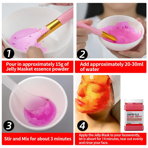 Vampire "Peel-Off" Jelly Mask Set - Facial Skin Care, Instant Hydration, Vegan Peel Off Face Mask for Moisturizing