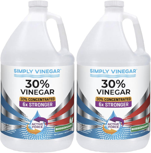 Simply Vinegar 30% Vinegar Pure Concentrated Active-Force Vinegar for Cleaning, Home, and Garden, 128