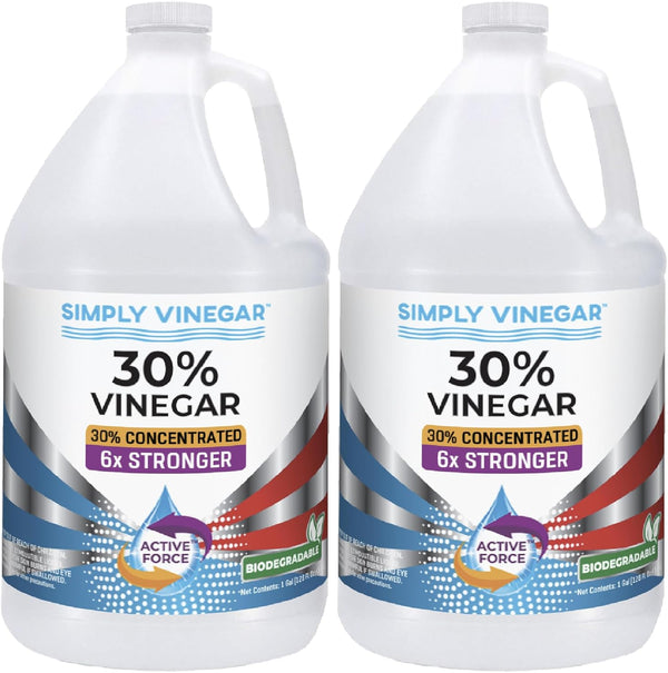 Simply Vinegar 30% Vinegar Pure Concentrated Active-Force Vinegar for Cleaning, Home, and Garden, 128