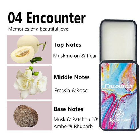 4PCS Solid Balm Sets Portable Pocket Balm Perfume for Travel Use, Natural Fragrance