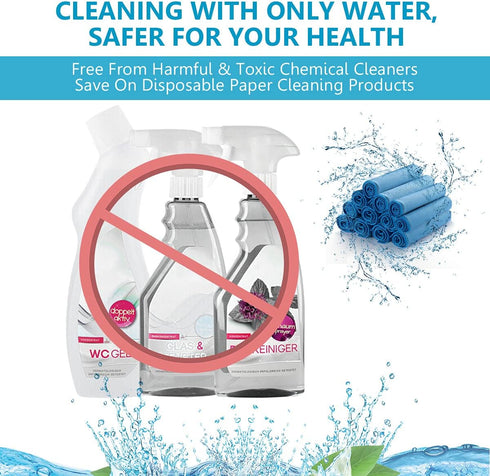 12 Pcs Microfiber Glass and Window Cleaning Cloths, 12" x 12", Lint Free, Streakless Buff Polishing Cloth
