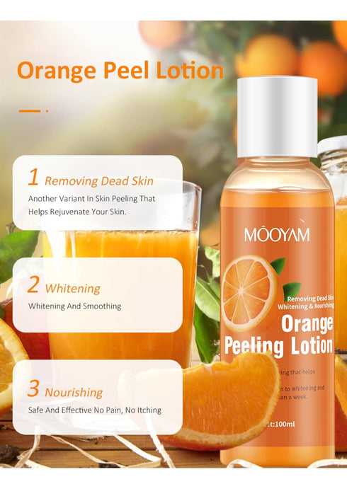 Orange Peeling Lotion, Vitamin C Peel Off Mask for Skin Exfoliation, 100ML/3.4 FLOZ (1PCS)
