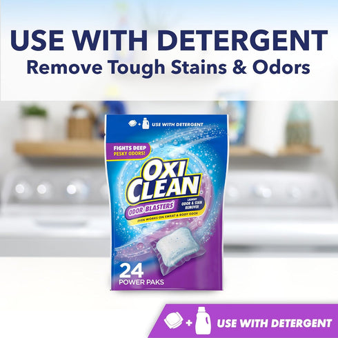 OxiClean Odor Blasters, Odor and Stain Remover Power Paks, 24ct