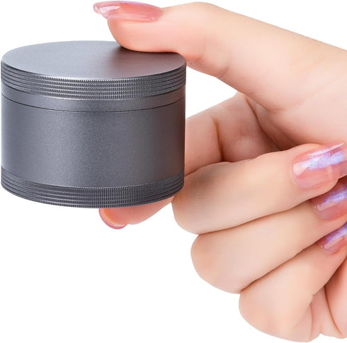 Metal Pill Box Pill Case - Waterproof Travel Medicine Organizer, Round Aluminum Alloy Storage for Daily Pills, Gray Big