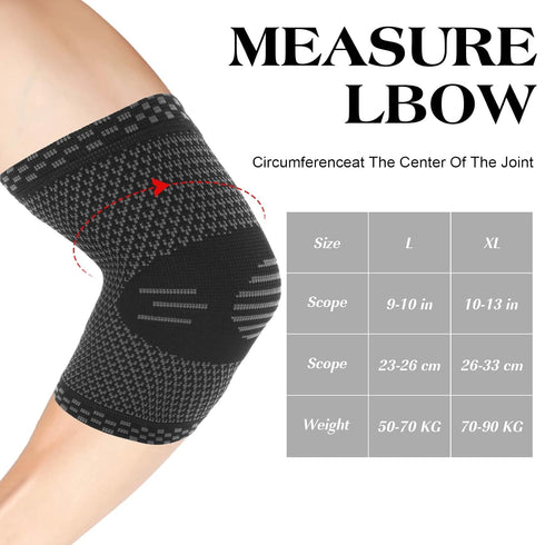 Elbow Brace Compression Support Sleeve for Tendonitis, Arm Pain Relief for Women and Men during Workouts