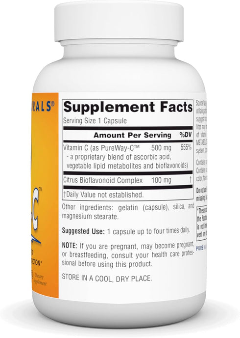 Source Naturals Metabolic C, Optimized Vitamin C for Enhanced Antioxidant Protection*, 500 mg - 90 Capsules