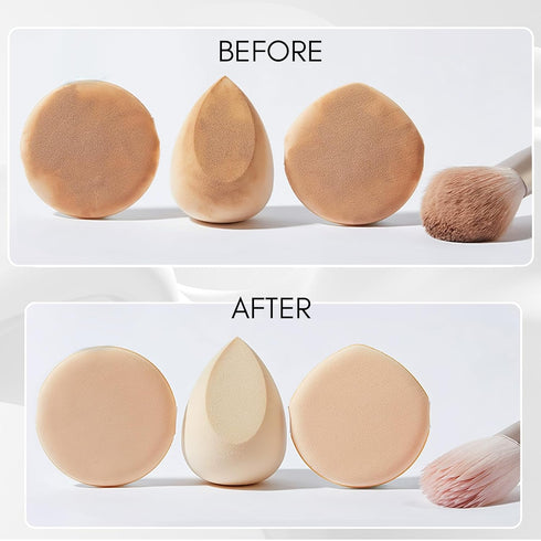 Makartt Makeup Brush Cleaner for Cleaning Makeup Brushes,Sponges and Powder Puff,Makeup Tool Solution-Deep Cleaning & Hypoallergenic,Removes Makeup Cosmetic Residue Cruelty Free(2.02 fl oz)