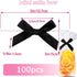 Gejoy 100 Pieces 2.6" Solid Black Mini Satin Ribbon Twist Tie Bows for Wedding Graduation Birthday Party Decoration