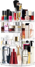 Makeup Organizer 360 Rotating Cosmetic Carousel, Large Capacity Spinning Holder Rack for Vanity