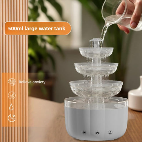 Pssopp Night Light Diffuser, Prevent Dry Burning White Noise Air Humidifiers with Colors Lamp for Bedroom Living Room