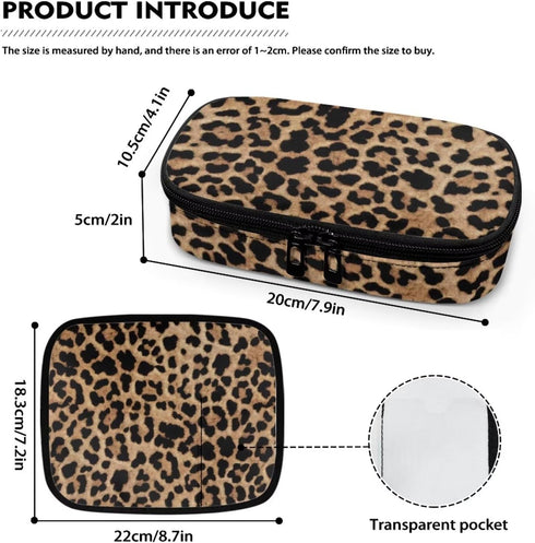 Cheetah Print Diabetic Supplies Bag - Lightweight Insulin Storage Case for Diabetes Testing Kit & Blood Glucose Monitor