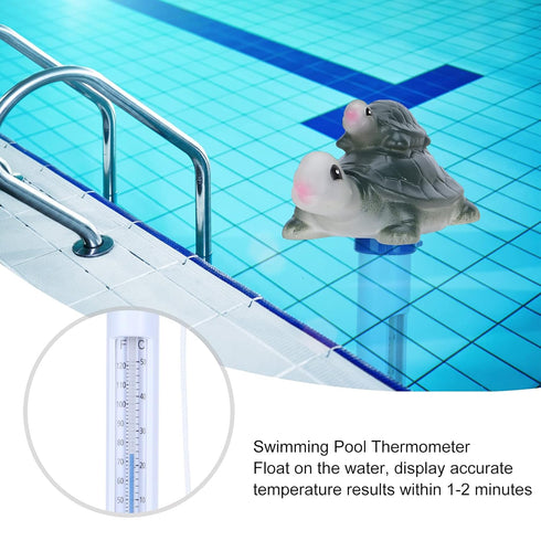 Rhawuy Pool Thermometer with String | High - Accurate Temperature Sensor for Spa/Hot Tub/Pond | Cartoon Floating