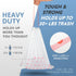15-18 Gallon Drawstring Trash Bags, 102 Count Ultra Large Trash Can Liners, Heavy Duty Strong White Plastic Bags