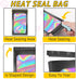 100 PCS Smell Proof Bag - Holographic Packaging Bags for Small Business, Resealable for Food Storage