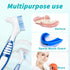 6 Pcs Denture Brush Set for False Teeth, Double Sided Design Denture Cleaning Brush with Soft Bristles, 4 Colors