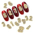 WOKOTO 30pcs Gold Number Nail Charms (0-9), 3D Nail Art Charms for Acrylic Nails, Alloy Nail Gems