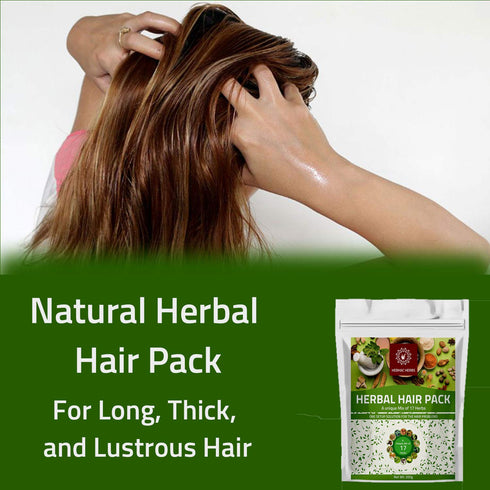 Herbal Hair Mix Powder 100g, 17 Traditional Herbal Hair Oil Mix for Thick Long Hair Growth
