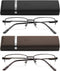 Success Eyewear Reading Glasses 2 Pk, Ultra Thin Lightweight Spring Hinge for Men Women