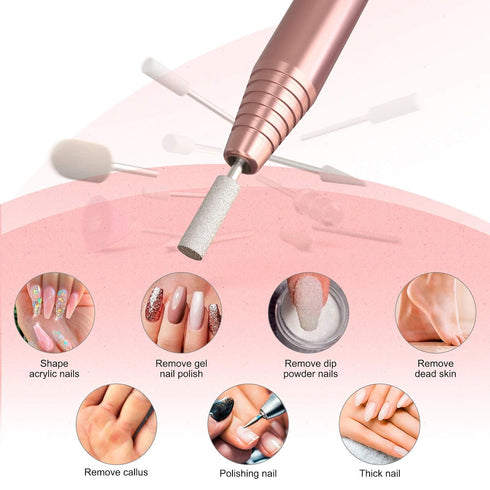 MelodySusie Electric Nail Drill Machine, PC120I Portable Efile Set for Acrylic Gel Nails, Manicure Tool with Nail Drill