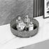 J WARRIOR 360 Rotating Makeup Organizer, Spinning Skincare Storage for Vanity, Turnable Cosmetics Organizers (Grey)