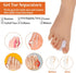 12Pcs Gel Toe Separators, Soft Toe Spacers, Bunion Corrector Pads for Men and Women, Pain Relief